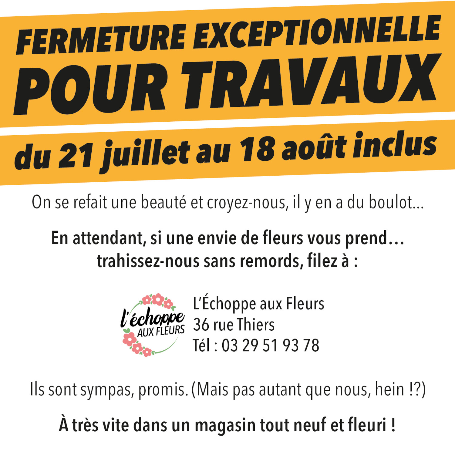 Fermeture pour travaux